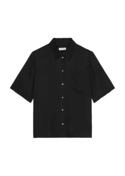 Marc O'Polo Flowing Short-sleeved Blouse Made From Viscose Twill -Schlichte Eleganz 9c9936f39e730168f38fc0b8fdc605ad scaled