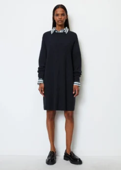 Marc O'Polo Oversize Rib-knit Dress With Fine Ribbed Structure