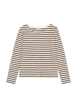 Marc O'Polo Striped Finely Textured Long Sleeve Top In A Regular Fit Made Of Organic Cotton Jersey -Schlichte Eleganz a1a9bf228462a2283abf2975408a2fae scaled