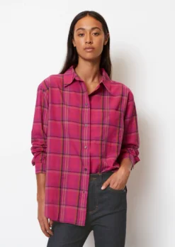 Marc O'Polo Plaid Boyfriend Blouse Relaxed Cotton Voile -Schlichte Eleganz a4fd5950335406230f66308280f5a766 scaled