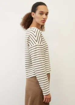 Marc O'Polo Stretchy, Striped Long Sleeve Top In A Regular, Cropped Fit Made Of Soft, Peached Jersey -Schlichte Eleganz a572b0dc2b0f46f4e2d1c791ea4a03e2 scaled