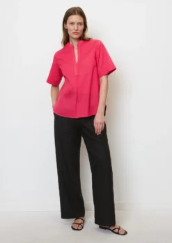 Marc O'Polo Short Sleeve Tunic Blouse Made Of Crisp Cotton Voile -Schlichte Eleganz af8a7f5c70978c854b6f5bed946b1c29 scaled