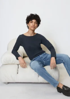Marc O'Polo Long-sleeve Top Made Of Organic Cotton