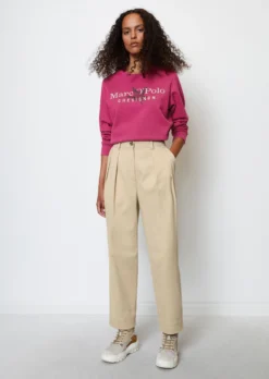 Marc O'Polo MO'P X CHEVIGNON High Waist Balloon Pants Loose Made From Stretchy Twill Fabric