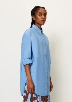 Marc O'Polo Boyfriend Shirt Blouse In A Relaxed Fit Made Of Organic Cotton With A Paper-like Texture -Schlichte Eleganz b5178944e00bd87980ceecfa2c660fcf scaled
