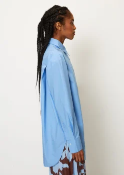 Marc O'Polo Boyfriend Shirt Blouse In A Relaxed Fit Made Of Organic Cotton With A Paper-like Texture -Schlichte Eleganz b6cc7f0f5388b771778eff6a30a19924 scaled