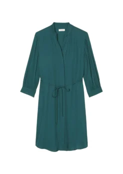 Marc O'Polo Shirt Blouse Dress With 3/4 Sleeves Relaxed Made From Viscose Twill -Schlichte Eleganz b82ef65743d4180be7c7580c976e9918 scaled