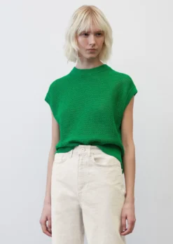 Marc O'Polo Openwork Sleeveless Knitted Jumper Made Of An Organic Cotton And Linen Blend -Schlichte Eleganz bd027736f255762041a9187eb4120ce2 scaled
