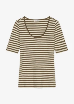 Marc O'Polo Striped T-shirt With A Deep Round Neckline, Regular Fit Made Of Organic Cotton -Schlichte Eleganz bd751a1408f71d36a410a4a3c7781ff5 scaled