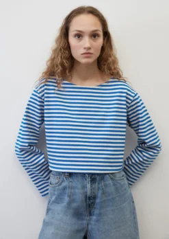 Marc O'Polo Striped Heavy Jersey T-Shirt In A Loose Fit Made Of Organic Cotton