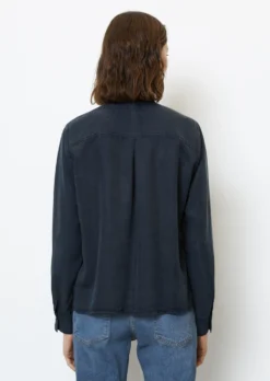 Marc O'Polo Flowing Blouse With Stand Up Collar From Tencel™-Lyocell -Schlichte Eleganz c168806382abeb101182ab84ae90c6b3 scaled