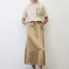 Marc O'Polo Flared Maxi Skirt With Slits Made Of An Elegant Viscose/linen Blend