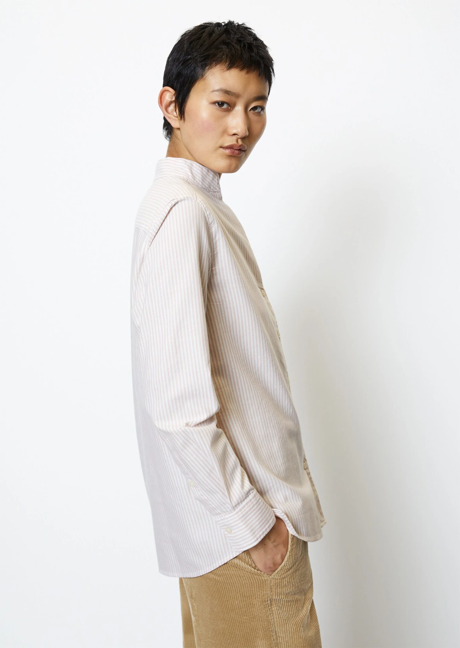 Marc O'Polo Striped Stand-up Collar Blouse Regular Made From Oxford Fabric 6 Marc O'Polo Striped Stand-up Collar Blouse Regular Made From Oxford Fabric – Bild 6