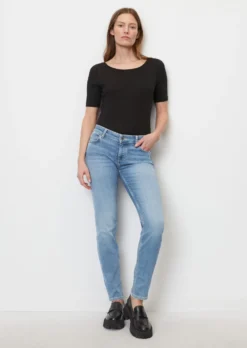 Marc O'Polo Slub Jersey T-shirt, Loose Fit With A Bateau Neckline