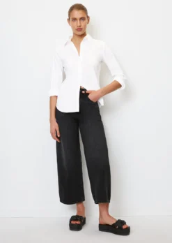 Marc O'Polo Stretch Poplin Blouse In A Regular Fit Made Of A Stretchy Organic Cotton Blend -Schlichte Eleganz c9250d2bd36e92d48081b7e48bceca7c scaled