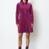 Marc O'Polo Short Corduroy Dress Fitted Made Of Organic Cotton