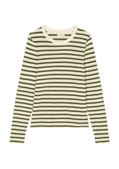 Marc O'Polo Striped Medium-weight Slub Jersey Long Sleeve Top, Regular Fit Made Of Organic Cotton -Schlichte Eleganz cc33e0a50f105d6154a22a6358f8ece3 scaled