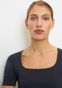 Marc O'Polo T-shirt With A Square Neckline Made Of Stretch Single Jersey