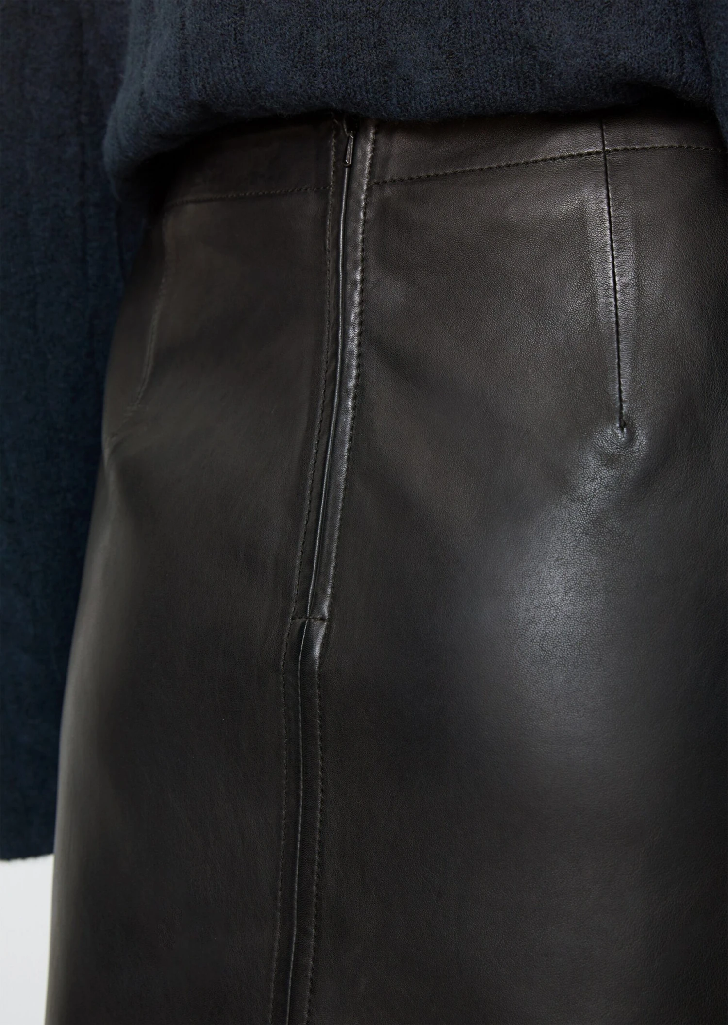 Marc O'Polo Leather Mini Skirt Regular Made From Soft Lamb Nappa 5 Marc O'Polo Leather Mini Skirt Regular Made From Soft Lamb Nappa – Bild 5