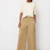 Marc O'Polo Cargo Culottes In A Relaxed Fit Made Of Organic Cotton Stretch Twill Satin