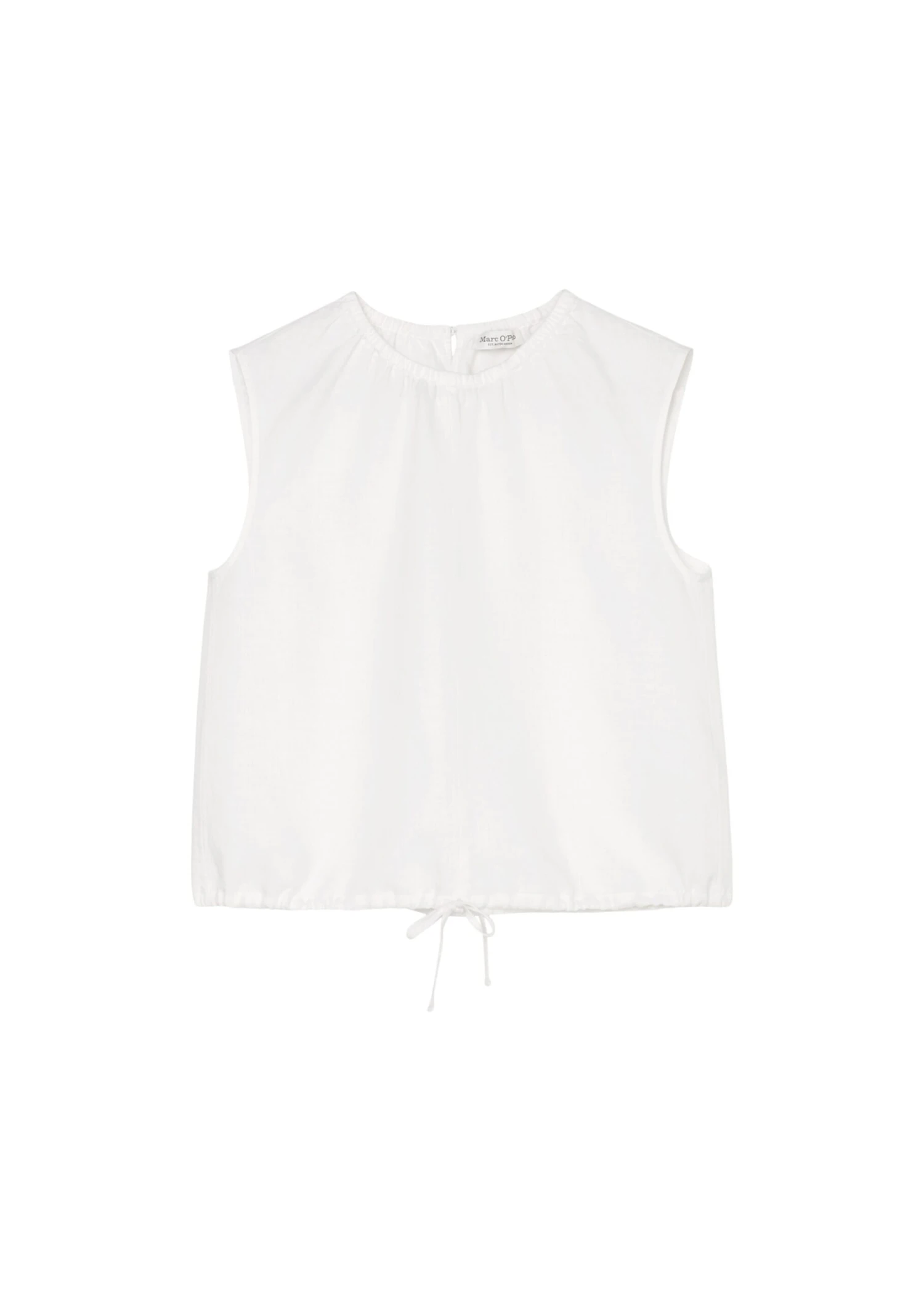 Marc O'Polo Sleeveless Linen Blouse Top With Drawstring At The Hem 8 Marc O'Polo Sleeveless Linen Blouse Top With Drawstring At The Hem – Bild 8