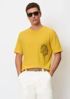 Marc O'Polo Printed T-shirt, Regular Fit Made Of A Blend Of Organic Cotton And Linen -Schlichte Eleganz d2f2a3245814442969a252857573e216 scaled