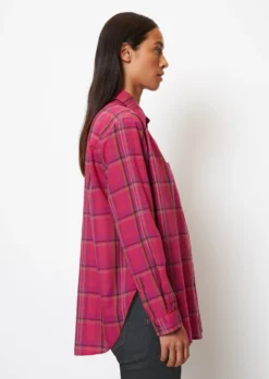 Marc O'Polo Plaid Boyfriend Blouse Relaxed Cotton Voile -Schlichte Eleganz d5adf4c89032f41af18d6cea00151b04 scaled