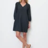 Marc O'Polo Short V-neck Linen Dress In An A-line Design