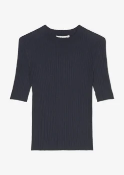 Marc O'Polo Short Sleeve Rib Knit Jumper Made Of Cotton/linen Slub Yarn -Schlichte Eleganz d7c6ba93b3484293760d750d29c2cb11 scaled