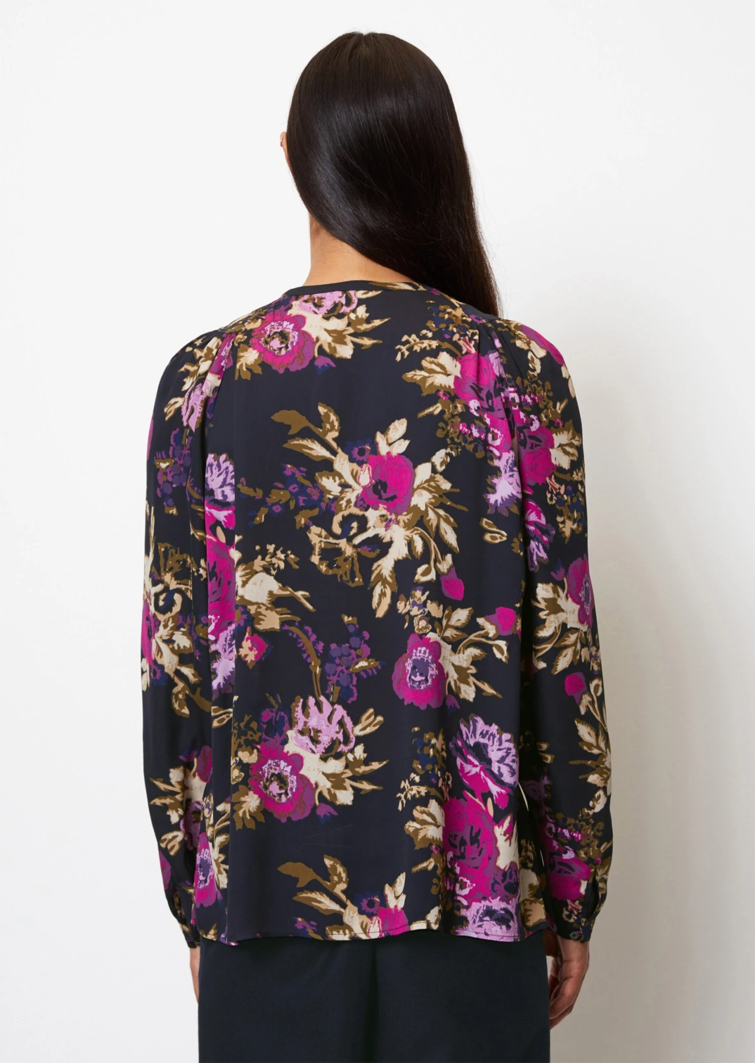 Marc O'Polo Blouse Regular Made Of Flowing Viscose Crêpe 3 Marc O'Polo Blouse Regular Made Of Flowing Viscose Crêpe – Bild 3