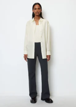 Marc O'Polo Jersey Pants With Slit Hem Regular Made Of Interlock Fabric