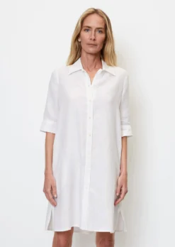 Marc O'Polo Short Linen Shirt Dress With High Slits At The Hem -Schlichte Eleganz e10dad60ac3857c09a71bf6c7c6cf895 scaled
