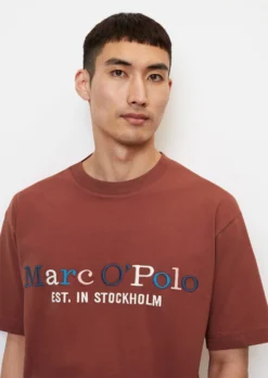 Marc O'Polo T-shirt Relaxed With Multi-coloured Logo Embroidery