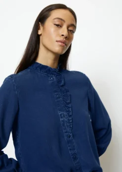 Marc O'Polo Jeans Ruffle Blouse Regular Made From TENCEL™ Lyocell