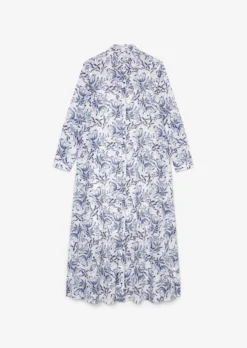 Marc O'Polo Patterned Maxi Blouse Dress Made Of Crisp Cotton Voile -Schlichte Eleganz e35847a2e3614b546fafd16fffa450b0 scaled