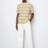 Marc O'Polo Striped T-shirt, Regular Fit With A Fine Herringbone Texture