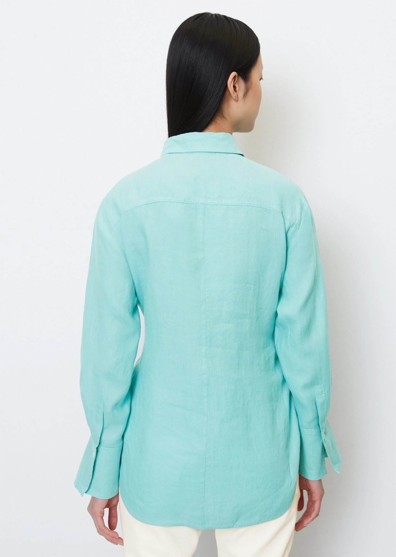 Marc O'Polo Oversized Linen Blouse With A Fixed Waist Belt 3 Marc O'Polo Oversized Linen Blouse With A Fixed Waist Belt – Bild 3