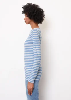 Marc O'Polo Striped Long Sleeve Top, Regular Fit Made Of Organic Cotton Fabric -Schlichte Eleganz e5c9d8f6f74aa1f480b2778c42da2fc7 scaled