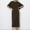 Marc O'Polo Flowing Jersey Dress With Flounce Sleeves Made From An Organic Cotton/modal Blend