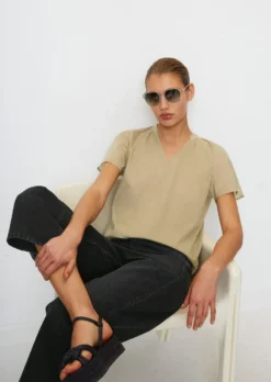 Marc O'Polo Blouse Top In A Regular Fit Made Of Lightweight Cotton Voile