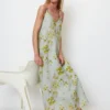 Marc O'Polo STUDIO MARY LENNOX For MO'P Printed A-line Slip Dress Made Of Premium Ramie Fabric