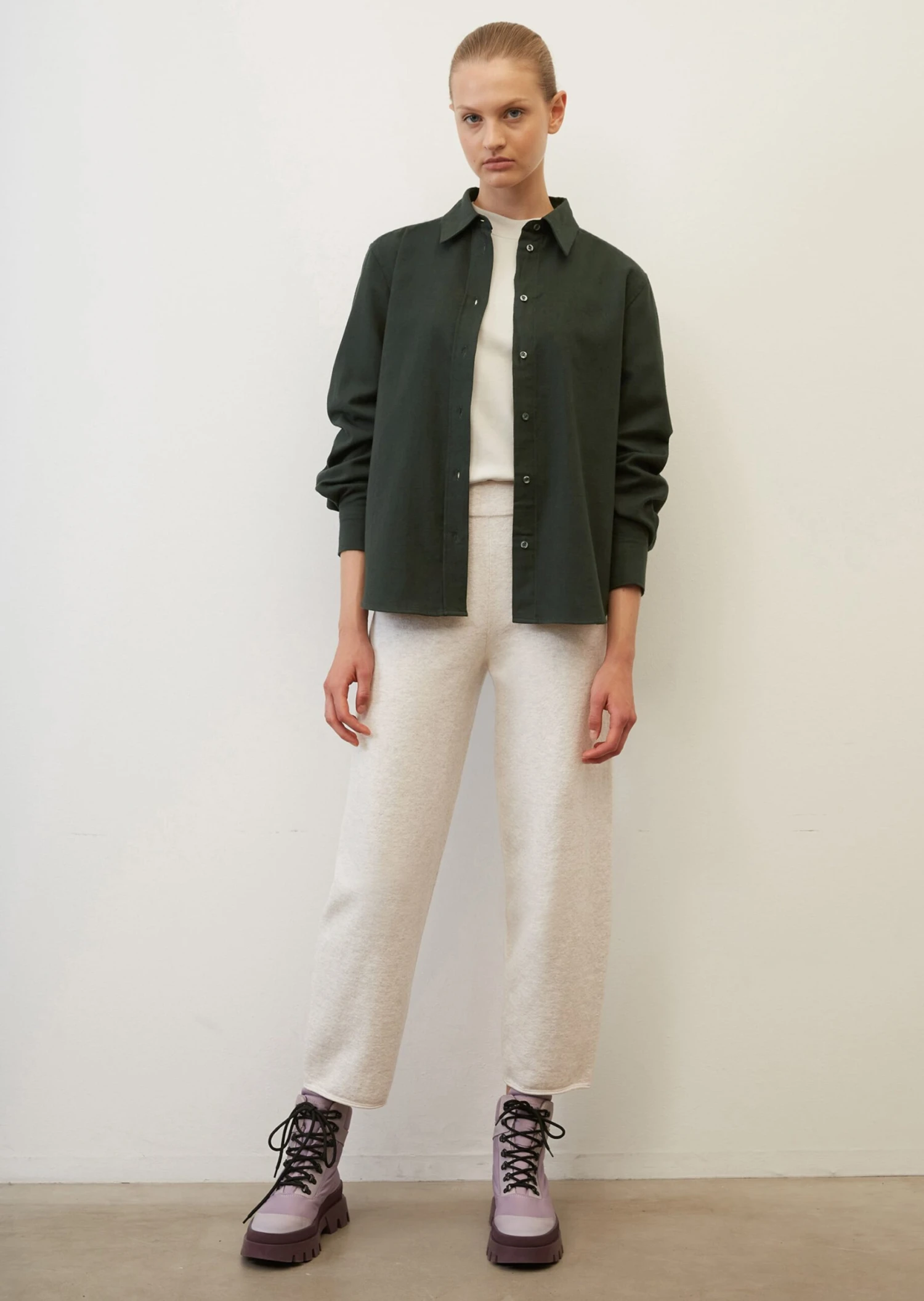 Marc O'Polo Soft, Cropped Knitted Trousers Made Of Stretch Cotton Wool 2 Marc O'Polo Soft, Cropped Knitted Trousers Made Of Stretch Cotton Wool – Bild 2