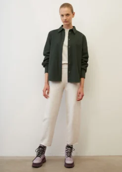 Marc O'Polo Soft, Cropped Knitted Trousers Made Of Stretch Cotton Wool