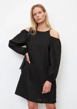 Marc O'Polo Dress With Cut-out Details Made Of Premium Ramie Fabric