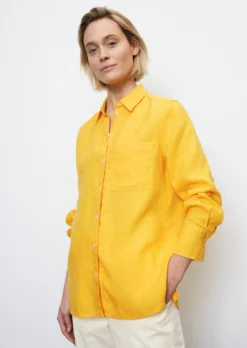 Marc O'Polo Linen Blouse In A Regular Fit Made Of Lightweight Fabric