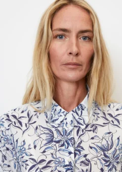 Marc O'Polo Patterned Maxi Blouse Dress Made Of Crisp Cotton Voile -Schlichte Eleganz ed9e17d322de19ca923024861fc1a044 scaled