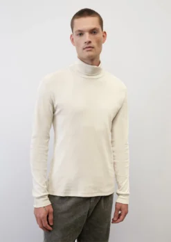 Marc O'Polo Long Sleeve Polo Neck Top, Shaped Fit Made From Pure Organic Cotton