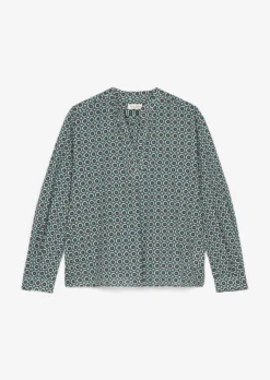 Marc O'Polo Long Sleeve Blouse With An All-over Print, Regular Fit In Voile Fabric With A Silky Touch -Schlichte Eleganz f465607e17fc735a40c23180bc6d776c scaled