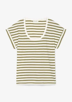 Marc O'Polo Striped T-shirt With Cut-on Sleeves Made Of Lightweight Single Jersey -Schlichte Eleganz f61f76e194176488afa53e555344a387 scaled