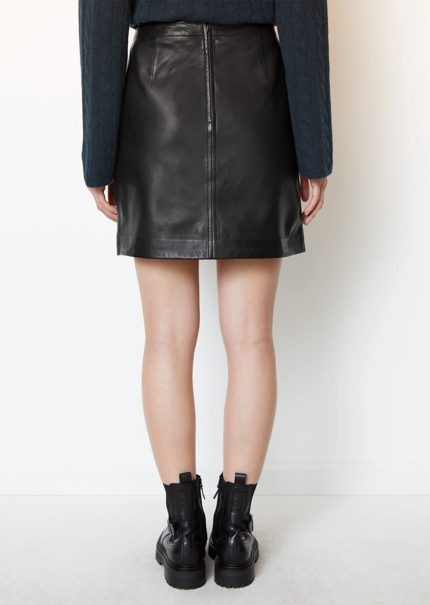 Marc O'Polo Leather Mini Skirt Regular Made From Soft Lamb Nappa 3 Marc O'Polo Leather Mini Skirt Regular Made From Soft Lamb Nappa – Bild 3